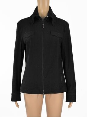Vintage Laurel Jeans by Escada Black Lightweight Cotton Jacket